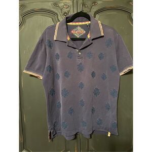 Robert Graham Purple Polo Style Collared Pullover Size Large